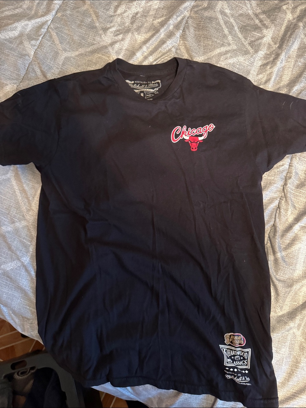 Chicago Bulls Black Graphic Crewneck T-Shirt